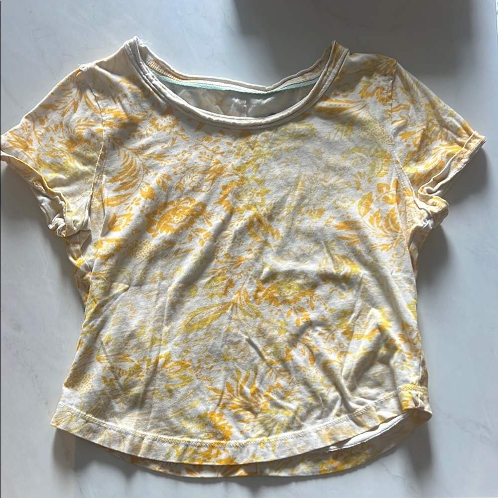 Floral Yellow Women's crop Top